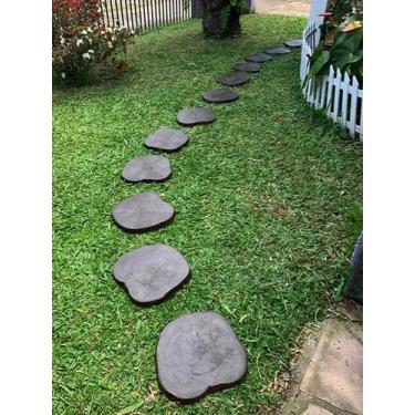 Imagem de Caminho Ecológico Para Jardim Pisante Plástico Kit 3 Lindo Marrom - JR