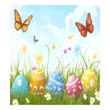 Imagem de Blueangle Capa magnética de ovos de páscoa para lava-louças, decoração da capa frontal da máquina de lavar louça, adesivos de eletrodomésticos, adesivos de eletrodomésticos, 58 cm C x 66 cm adesivo