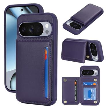 Imagem de iCoverCase Capa compatível com Google Pixel 10/10 Pro com suporte para cartão, capa carteira de telefone para mulheres e homens [bloqueio RFID] capa carteira protetora de couro PU para Pixel 10/10 Pro