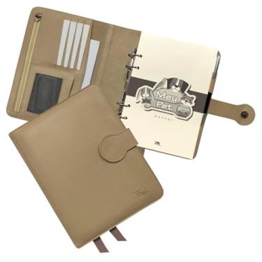 Imagem de Agenda Meu Pet Couro 167-R Personalizada Raffai Couros (Nude)