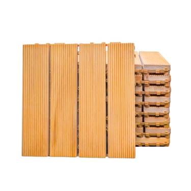 Imagem de Piso de varanda para apartamentos, azulejos de deck ao ar livre à prova d'água resistente ao calor, piso externo de deck instantâneo design intertravamento para pátio, jardim 22 peças