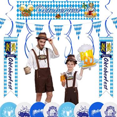 Imagem de Naroote Conjunto de Decoração de Balão da Oktoberfest Kit de Decoração de Festa Premium à Prova D'água para Cena do Festival de Cerveja da Baviera (Narooteyhr5me29k0-10350489)