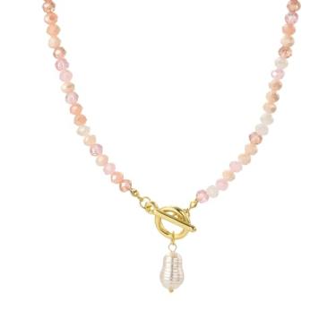 Imagem de Colar feminino com contas de cristal, 2 peças, gargantilha de pérola, colar moderno com pingente de gota de água para mulheres, joias de verão, adjustable, Liga de aço, Zircônia cúbica