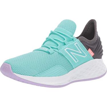Imagem de Tênis de corrida New Balance infantil Roav V1 Fresh Foam Lace, Light Tidepool/Magnet, 6.5 Big Kid