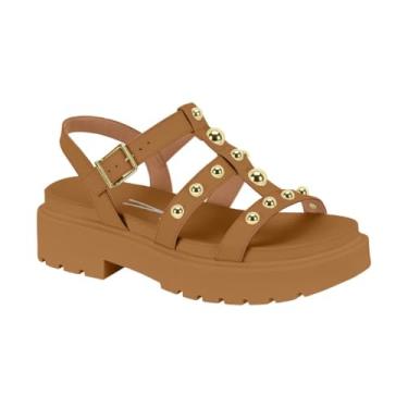 Imagem de Sandália Vizzano Spikes Flatform Feminina - Caramelo - 33