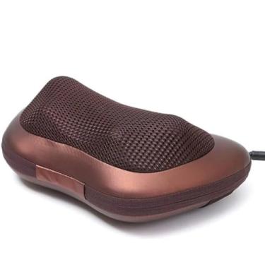 Imagem de Massageador relaxante de 8 Bolas Shiatsu Lombar Pescoço Veicular E Casa Almofada Lombar Pescoço Pés 110-220V