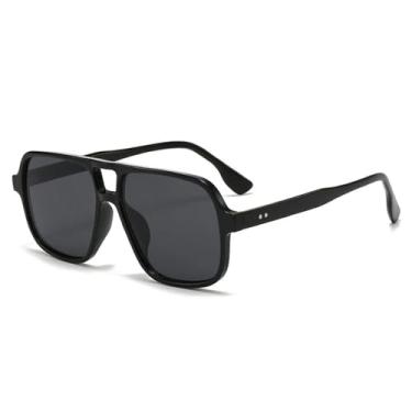 Imagem de Óculos de Sol Masculino Rivets Candy Color UV400 com Estampa de Leopardo para Esportes ao Ar Livre, Corrida e Ciclismo, Preto e Cinza