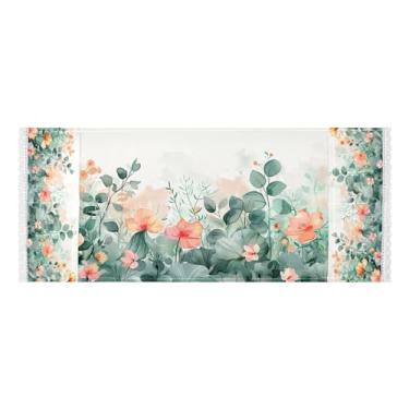 Imagem de Wassud Capas de lavadora e secadora florais de verão, protetor de lavadora com sacos de armazenamento, capa de geladeira à prova de poeira com bolsos para lavanderia doméstica, cozinha, 120 x 55 cm