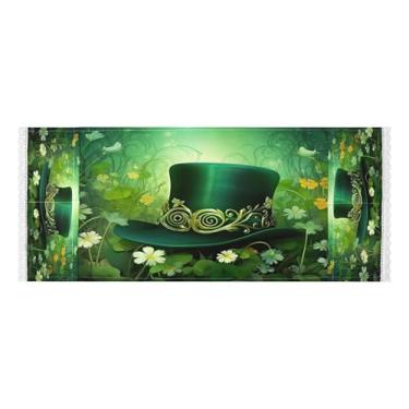 Imagem de Wassud Capas de lavadora e secadora de chapéu verde e flores, protetor de lavadora com sacos de armazenamento, capa de geladeira à prova de poeira com bolsos para lavanderia doméstica, cozinha, 120 x