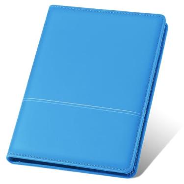 Imagem de Konper Pastas para pastilhas/portfólio, mini pasta, pasta, 12 x 20 cm, pasta organizadora de documentos A5 para homens e mulheres, azul