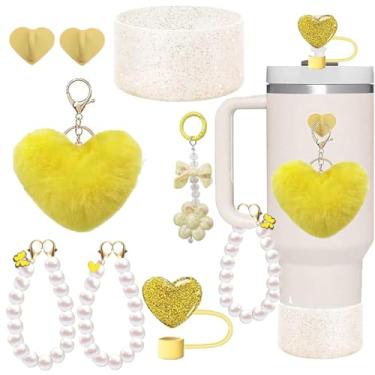 Imagem de dceakopwh 8 peças acessórios para copo Stanley, garrafa de água, copo de silicone, porta-chaves para copo Stanley 1,247 g