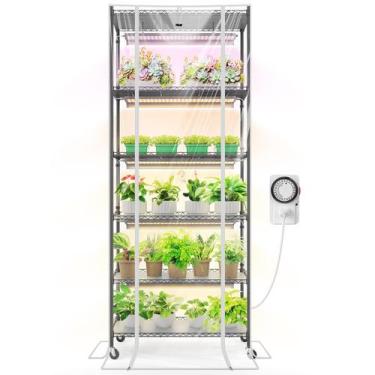 Imagem de Estufa Barrina CX2Z com luz de cultivo para plantas de interior