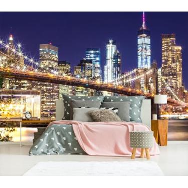 Imagem de XMPMBM M02XL Peel and Stick City Wallpaper New York City Scenery Background Quarto Banheiro Wall Mural- 398.8 cm x 274.3 cm (118 pés quadrados)