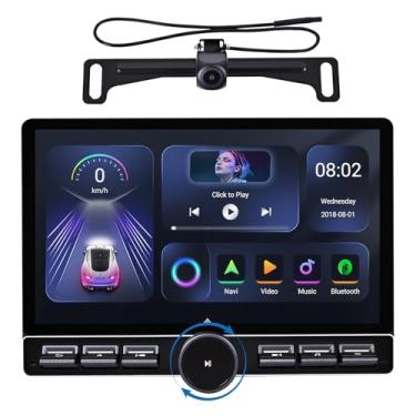 Imagem de Rádio estéreo automotivo de 25 cm para Jeep Wrangler Dodge Chrysler, botão de botão único, CarPlay sem fio e Android Auto, tela sensível ao toque, Android 13.0, SWC, AM/FM, 2 + 64G