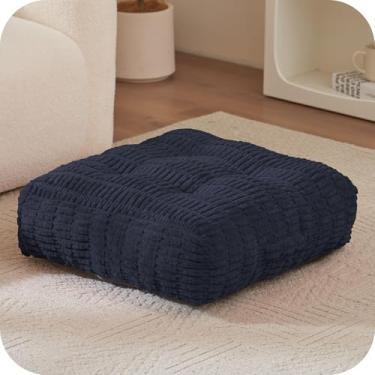 Imagem de ZOEMO Almofada de chão para adultos, almofada de meditação, assento quadrado grande, para sala de estar ou ioga, 55 x 55 cm