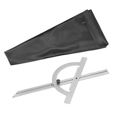 Imagem de Transferidor de madeira régua de ângulo ajustável ferramenta de aço carbono de alta precisão para carpinteiros maquinistas estudantes 200 x 400 mm