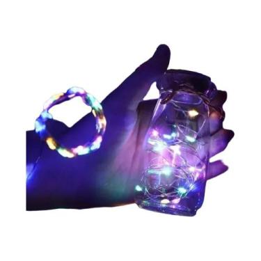 Imagem de Mini Luzes LED De Cobre 10 20pcs Bateria LR44 3 Modos Decorações De Fe