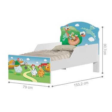 Imagem de Cama Infantil Tick Fazendinha Com Colchão