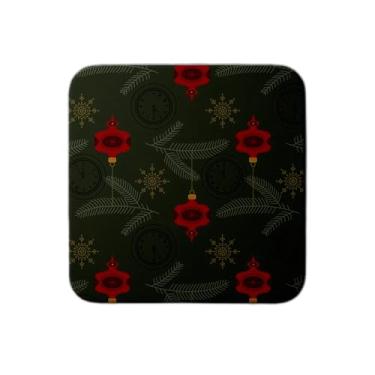 Imagem de Ladrilho Decorativo de Cerâmica Retro de Natal com Estampa Vintage