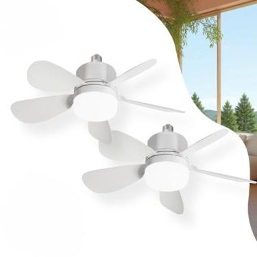 Imagem de Ventilador de Teto com Controle Remoto 3 em 1 – Iluminação Ajustável e 3 Velocidades | Soquete E27 Incluso(KIT 2)