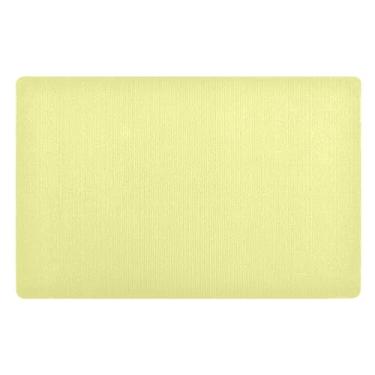Imagem de GAIGEO Tapete de poliéster amarelo champanhe, tapetes antiderrapantes para ambientes externos, capacho externo 81 x 50 cm