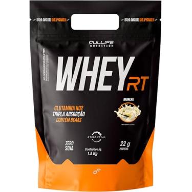 Imagem de Fullife Nutrition, Whey protein concentrado RT, 22g de proteína, Sabor Baunilha, Pouch, 1,8 kilos • 45 Doses