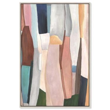 Imagem de Decoração de sala de estar com impressão em tela Glorious Lines II por Art Remedy, moldura prateada, 40,6 x 61 cm