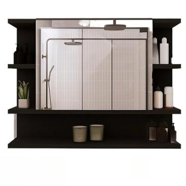 Imagem de Armário Espelheira Com Porta Primor(Preto)