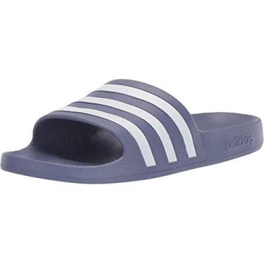 Imagem de adidas Adilette Aqua Chinelo feminino, Raw Indigo/White/Raw Indigo, 11