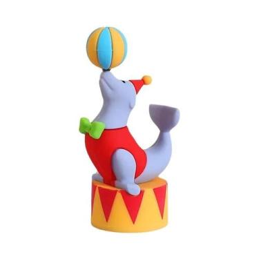 Imagem de Topo De Bolo Temático De Circo Palhaço Leão Elefante Leão Marinho Mági