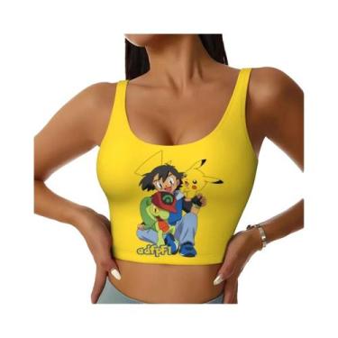 Imagem de Sutiãs Esportivos Personalizados Para Mulheres Pikachu De Alto Impacto