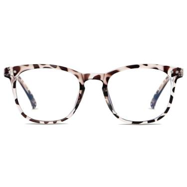 Imagem de Óculos com armação de rosto pequeno com bloqueio de luz azul, mulheres, homens, óculos de computador, bloqueador de luz azul, adolescentes, leopardo