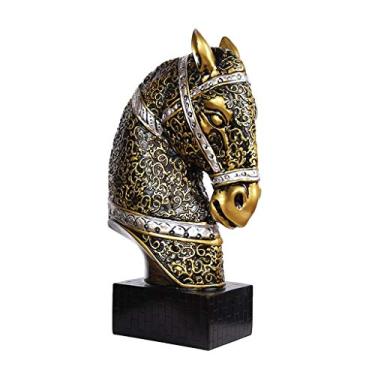 Imagem de Decoração para sala de estar, cabeça de cavalo, suporte de vinho, armário de TV, joias, suporte de vinho, decoração macia