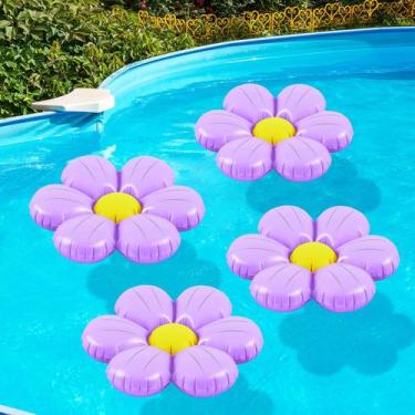Imagem de Flotadores Inflables en Forma de Margarita para Decoración de Piscina 