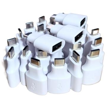 Imagem de LEOM Adaptador Gen para Google Pixel USB-C para USB-A, conversor OTG de conexão rápida, branco (25)