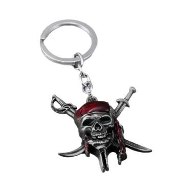 Imagem de Chaveiro De Capitão Pirata Masculino Com Máscara De Caveira Personaliz