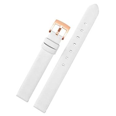 Imagem de SKXMOD Pulseira de couro genuíno para Swarovski 5158517/5158544/5158972 Acessórios de relógio pulseira de moda 12mm pulseira de relógio tamanho pequeno feminina (cor: ouro rosa branco, tamanho: 12 mm)