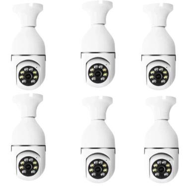 Imagem de kit 6 cameras de segurança smart wifi 360º full hd para escritorio cas