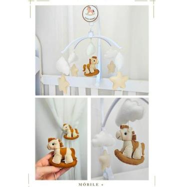 Imagem de it Móbile Cavalinho com Prendedores de Cortina em Feltro - Decoração B