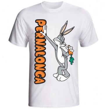 Imagem de Camiseta  Pernalonga fornecedor M&M Presentes Personalizados, Branco, 