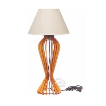 Imagem de Abajur Luminária Mesa 53cm Mod. Diamante - megaplast, Bege