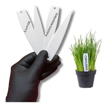 Imagem de 100x Plaquinhas E11 Placa Identificação De Plantas Etiquetas - - Branc