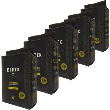 Imagem de Kit 5 Ervas Mate Chimarrão Black Erva Moagem Fina 1 Kg Tradicional Sem