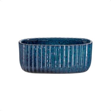 Imagem de Vaso floreira de cerâmica jardineira para plantas decoração jardim (Azul Royal)