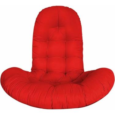 Imagem de Almofada de substituição para cadeira suspensa em formato de ovo, almofada grossa para cadeira suspensa, almofada para cadeira de balanço tipo rede para uso interno/externo.