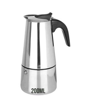 Imagem de Maquina de Café Cafeteira 9 Xícaras Expresso e Moka Em Inox 4, 6 Xícaras (200ml 4 Xícaras)