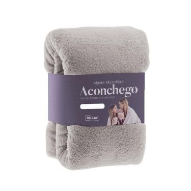 Imagem de Cobertor Manta Microfibra - Casal - Liso - Avelã - 1,80m x 2,20m - Rozac