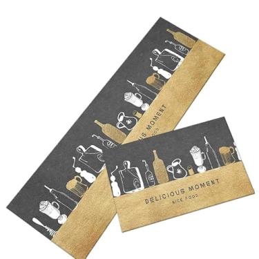 Imagem de Tapete Jogo Passadeira Cozinha Antiderrapante 2 Peças Lavável, Decorativo para Cozinha e Corredor, Ideal para Casais e Famílias(ESTAMPA 8)