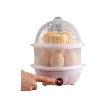 Imagem de Cozedor Elétrico Multifuncional De Ovo Milho A Vapor De Leite Rápido De Tripla Camada Coze (COZEDOR 2 ANDARES,110V)