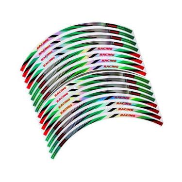 Imagem de Fita De Roda Arco-Íris De 17 Polegadas Para Estilização De Carros, Ade